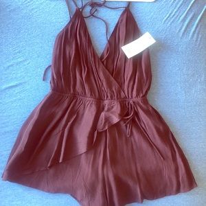 TOBI Wine Romper NWT!!! Fits true to size